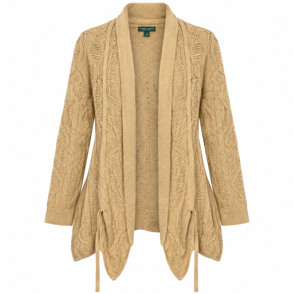 Ralph Lauren Coastal Cowgirl Cardigan Women Size 1X Boho Cottagecore Relaxed